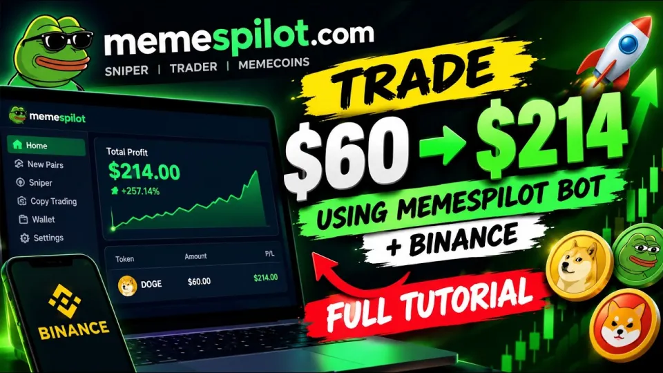 Crypto Trading | I Turned $60 Into $214 Using the MemesPilot Bot on Binance! ๐ฅ | Full Tutorial